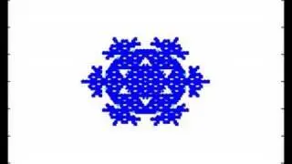 Ice crystal formation using a hexagonal lattice