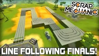 Line Following Race Finals! (Scrap Mechanic AI Challenge #03)