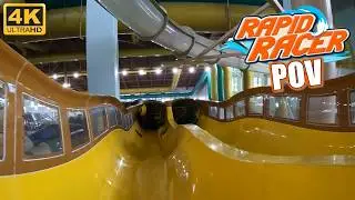 Rapid Racer POV (Left, 4K 60FPS), Great Wolf Lodge Foxwoods Racing Water Coaster | Non-Copyright