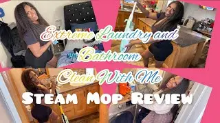 Extreme Laundry and Clean With Me, Shark Steam Mop Review