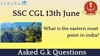 SSC CGL 13th June Asked GK Questions