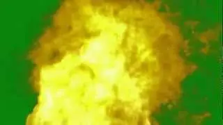 Fire on Green Screen