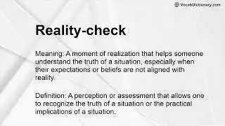 Reality-check Meaning