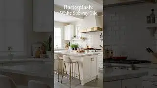 Timeless Kitchen With Classic White Warm Cabinets And Brass Hardware Design
