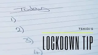 Create a bucket list  - Tshidi Ramahlape (Lockdown Tips)