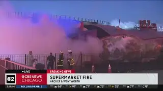 Firefighters responding to Supermarket fire Chinatown