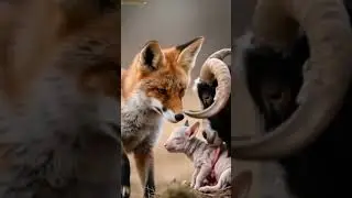 A Strange Creature Is Born Under the Fox's Gaze &ndash; A Rare Wild Moment! #shortvideo #short #shorts