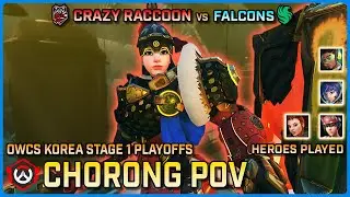 [ CH0R0NG ] Crazy Raccoon vs Team Falcons | Playoffs | Semifinals | OWCS Korea Stage 1
