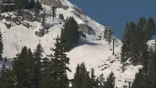 Enjoying a sunny day on Mount Hood