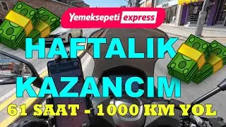 YEMEKSEPETİ | HAFTALIK KAZANÇ #motovlog #motokurye #yemeksepeti