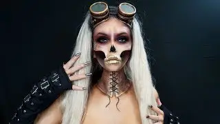 Steampunk Makeup Tutorial | Easy Halloween Skull Makeup