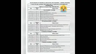 #apsbtet diploma Exams time table 2021