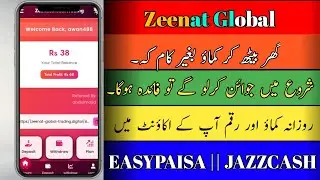 Zeenat Global Earning App Full Review || Zeenat Global Earning App deposit and Widrawal Method || 