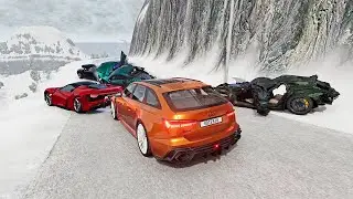 Mountain cliff drops Car Crashes beamng drive  HanoverDrive