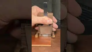 Get better at using your leather stitching/pricking iron/chisel  #leathercraft #leather #diy