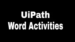 UiPath Word Activities