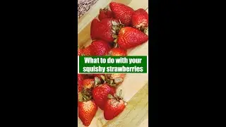 What to do with your SQUISHY strawberries || Make strawberry vinegar from scratch || ZERO WASTE