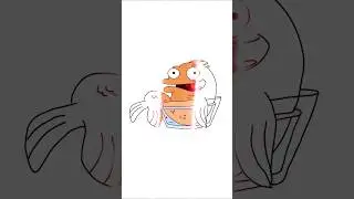 How to draw Klaus from American Dad #cartoondrawing #craftipix #drawingtablet #xppen #digitalart