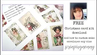 FREE Christmas card kit download AND how to make custom envelopes
