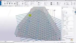 การใส่เหล็กเสริมในฐานสามเหลี่ยมของ Tekla Structure