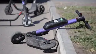 Электросамокатчица сбила ребёнка на тротуаре. Real Video
