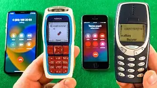 Nokia 3220 + Nokia 3310 VS iPhone XS + iPhone 5S Outgoing call & Incoming call