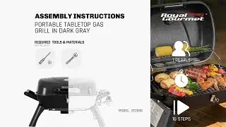 Royal Gourmet&reg;GT2006 PORTABLE TABLETOP GAS GRILL IN DARK GRAY