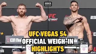 UFC Vegas 54 Official Weigh-In Highlights | Jan Blachowicz vs. Aleksandar Rakic, More | MMA Fighting