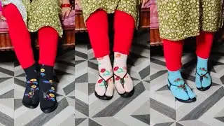 Winter thumb socks🧦 with footwear #feet#socks#ladiessockscollection#thumbsocks#shoes#ladiessocks
