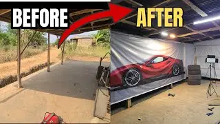 How I Designed My Garage Using a Trampoline, Wood & Tie Rods | DIY Workshop Build