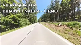 Relaxing Motorcycle Ride + Meditation Music | Lipno Czech Republic Scenic Tour