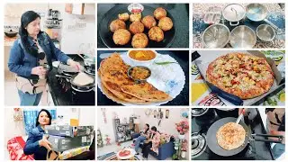 WINTER SPECIAL / HEALTHY BREAKFAST TO LUNCH/ MATAR KA NIMONA ,STUFFED PYAAZ BESAN PARATHA , PIZZA 🍕