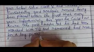 Letter to the headmaster requesting him to promote a student #letterwriting