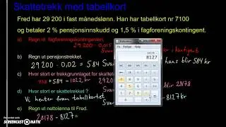 Skattetrekk med tabellkort