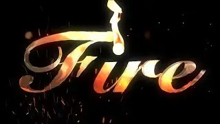 3D Fire Text Animation