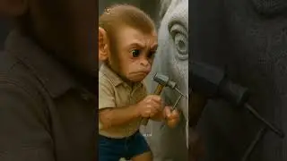 Tiny Baby Monkey Builds a Giant Statue&hellip; And Changes Everyone&rsquo;s Heart ❤️   RIO FILMS 🎬 720p, h264