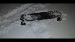 Can You Ride Electric Skateboards In The Snow? Yes, With Crashing! @wowgoboard #esk8