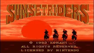 No Commentary Gameplay - Sunset Riders - SNES - Hard Dificulty