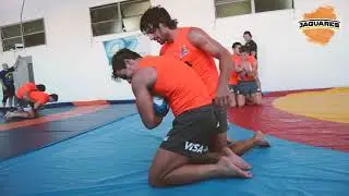 Entrenamiento de lucha en el CeNARD - Jaguares pretemporada 2018