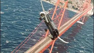 Overspeed ;; almost hit the bridge ;; Air New Zealand plane / game