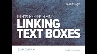 Linking Text Boxes in InDesign
