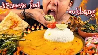 COOKING & EATING🔥 ASSAMESE DAL, BOROR TENGA, KOLMOU XAAK, RONGA LAU DIA DHEKIA XAAK, BHOOTJOLOKIA🔥