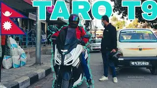TARO T9 (aleXone) scooter | Test ride review | Nepal | ft:TWINSRIDER vlogs ko helmet