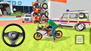 Big Indian Theft Auto Simulator 🤯 Franklin go with police game 🎯 car game 🎮 Indian bike game 🎯
