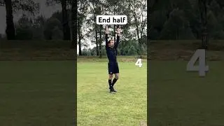 Referee signals - End half #football #soccer #referee #refereesignals