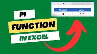 Pi Function in excel || Pi Formula in excel || Microsoft excel || PI () function in hindi