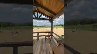 Our gazebo by the arena is finally done! #timber #farmprojects #jumping #dressage #hunters #eventing
