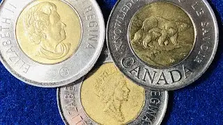1996, 2000, 2007 Canada Two Dollar Coins