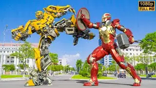 Avengers x Transformers | Bumblebee vs Iron Man | Epic Battle | Movie Clip HD