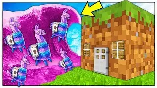 ONDA GIGANTE DI FORTNITE CONTRO BASE DI MINECRAFT ITA!